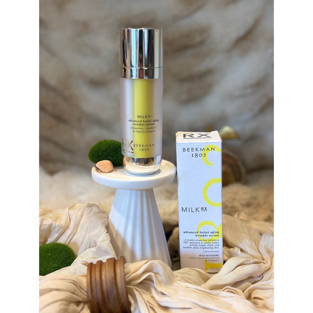 Beekman 1802 Milk RX Advanced Better Aging Wrinkle Serum 1oz Rexosome Vitamin C